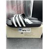 Image 2 : Adidas Adilette Aqua Slides, Size 13, Black/White