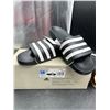 Image 3 : Adidas Adilette Aqua Slides, Size 13, Black/White