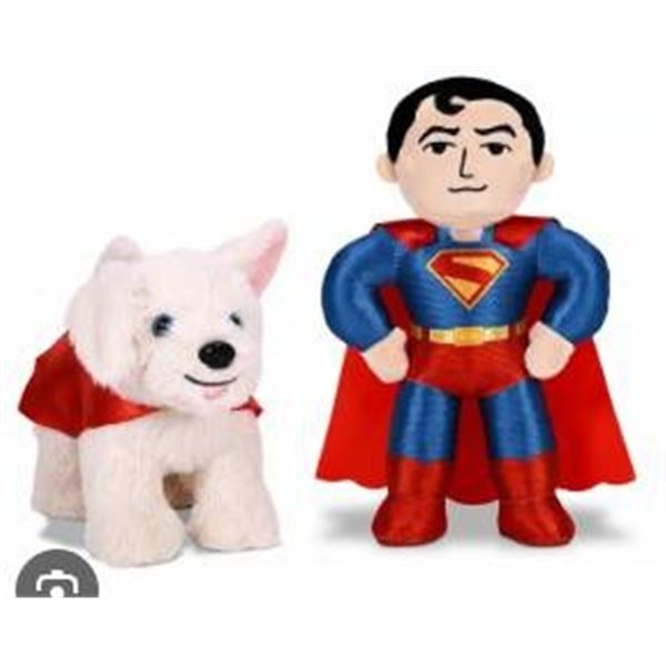 Superman And Dog Plush Toys With Capes – Superman Logo