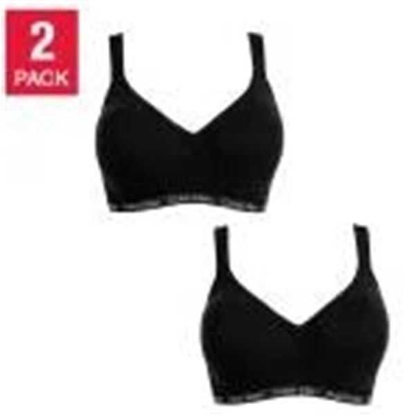 Calvin Klein 2 Pack Bralette, Cotton Modal, XL/TG