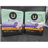 Image 2 : U by Kotex Clean & Secure Maxi Pads Overnight – 14 Count (2 Packs)