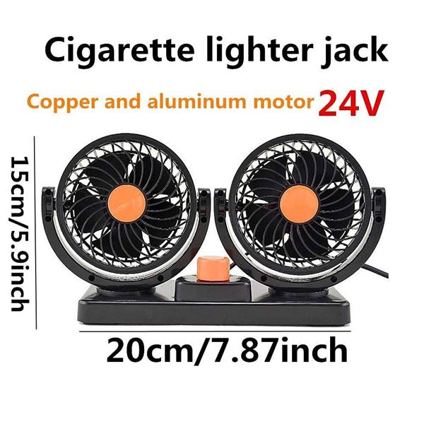 Double-Headed Vehicle Fan HX-T304 With Two-Speed Function