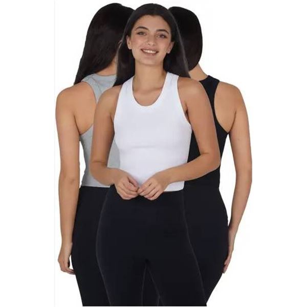 Reflex 3-Pack Ribbed Seamless Tank L/G