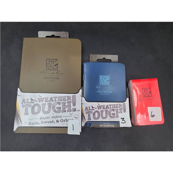 3 Rite in the Rain All-Weather Notebooks with Assorted Covers
