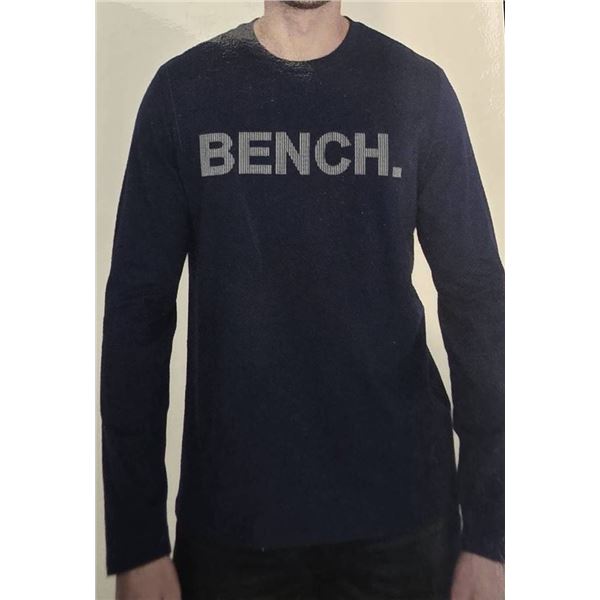 Bench. Men’s Long-Sleeve Shirt, Size XL/TG, Navy Blue