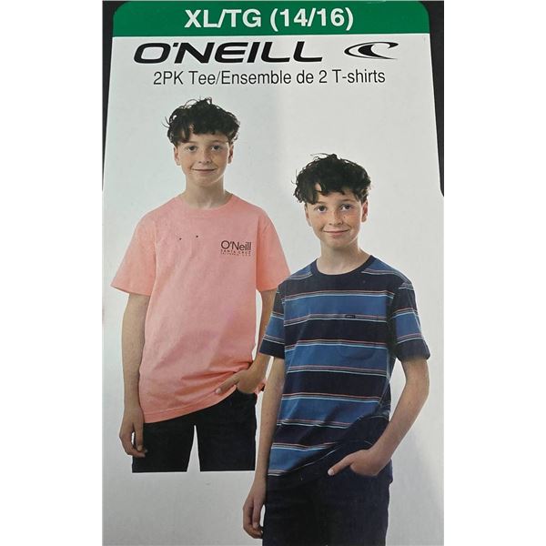 O’Neill 2PK Tee Shirts XL/16 in Blue and Peach Stripes