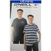 Image 1 : O’Neill Youth 2-Pack Striped And Black T-Shirts Size L/G (10/12)