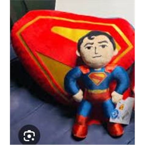Superman Plush Toy with Emblem Pillow