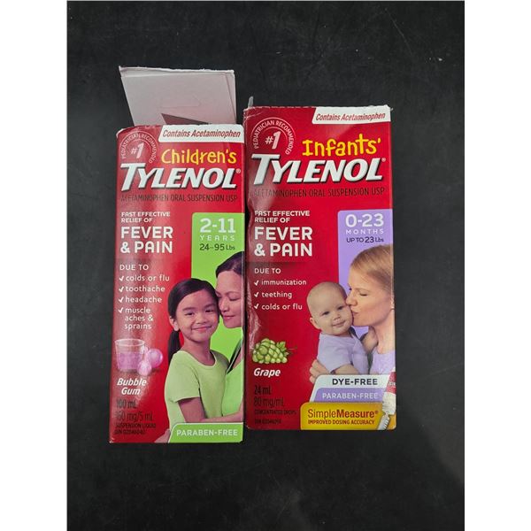 Children’s And Infants Tylenol Fever And Pain Relief Bundle