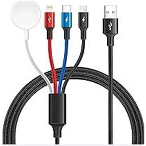 MIMLU Multi Charger for Phone and Watch with Nylon Braided Cable