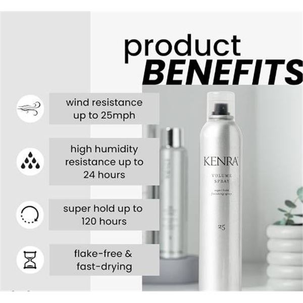 Kenra Volume Spray 25 Super Hold Finishing Spray Lot of 3