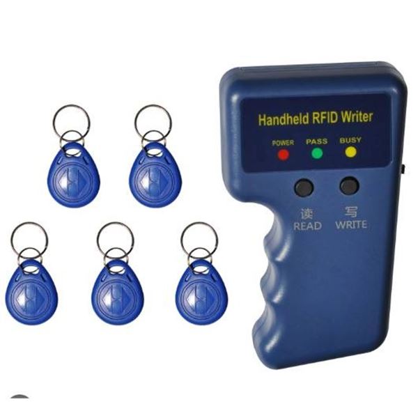Handheld RFID Writer with Key Fobs and LED Display