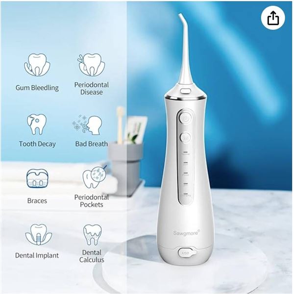 Sawgmore Portable Oral Irrigator Model TH2D4 with Cordless Design