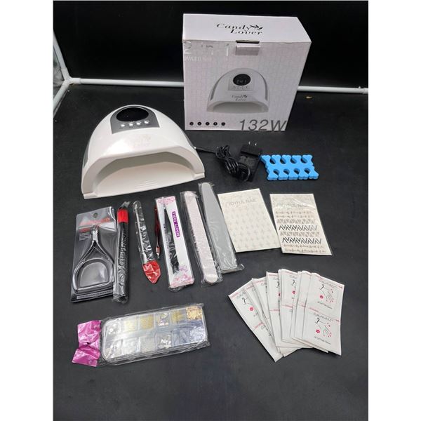 Candy Lover 2-in-1 132W Smart UV LED Nail Lamp With Accessories