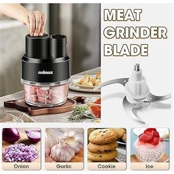 Cusimax  CMFS-9071 Food Processor,Electric Food Chopper 3 in 1 Chopper, 2-Speed  Motor, Black