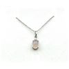 Image 3 : Sterling Silver Natural Rose Quartz (0.90ct) and Diamond With Sterling Silver Chain, W/A $300.00.