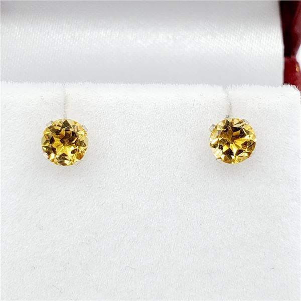 10KT Yellow Gold Natural Citrine Earrings, Retail $400.00. Citrine is the birthstone for November.