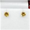 Image 1 : 10KT Yellow Gold Natural Citrine Earrings, Retail $400.00. Citrine is the birthstone for November.