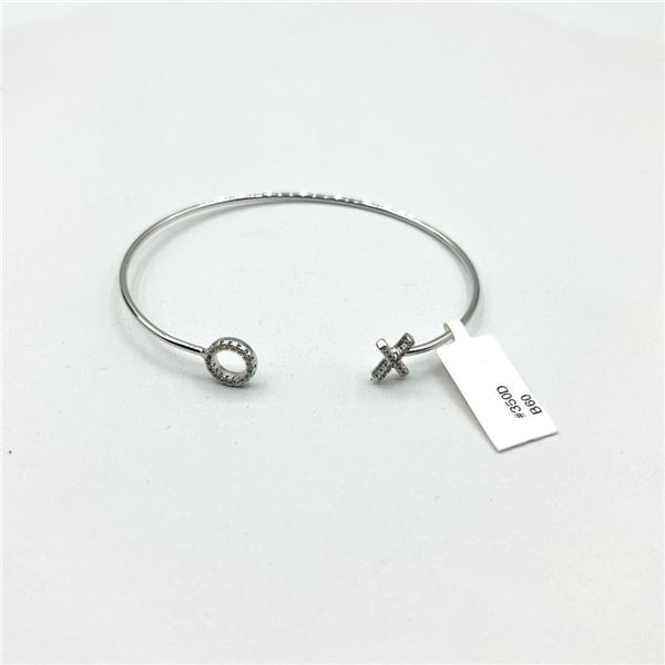 Sterling Silver CZ Bracelet, Retail $200.00.