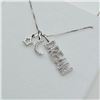 Image 2 : Sterling Silver Natural Diamond (0.04ct) Dream, Star and Cresent Moon Pendant with Sterling Silver C