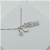 Image 3 : Sterling Silver Natural Diamond (0.04ct) Dream, Star and Cresent Moon Pendant with Sterling Silver C