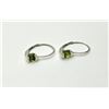 Image 2 : Sterling Silver Natural Peridot (1ct) Lever Back Earrings, W/A $300.00. Peridot is the birthstone fo
