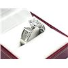 Image 1 : Rhodium Plated CZ Engagement Ring, Size 7.5, Retail $200.00.