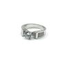 Image 4 : Rhodium Plated CZ Engagement Ring, Size 7.5, Retail $200.00.