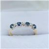Image 3 : 10KT Yellow and White Gold Natural Blue Sapphire (0.40ct) with Diamond (0.03ct) Ring, Size 6.25, W/A