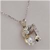 Image 2 : Sterling Silver Natural White Topaz (3.4ct) Pendant with Sterling Silver Chain, Retail $300.00.