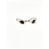 Image 1 : 14KT Yellow Gold Natural Garnet (1.40ct) with Diamond (0.08ct) Lever Back Earrings, W/A $1200.00. Ga