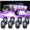 Image 1 : Honalia RGB LED Rock Lights Kit, 8 Pods Model HO-RL-10 with Bluetooth Control