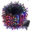 Image 1 : 300 Multicolor LED Solar String Lights with 8 Lighting Modes and Light Sensor