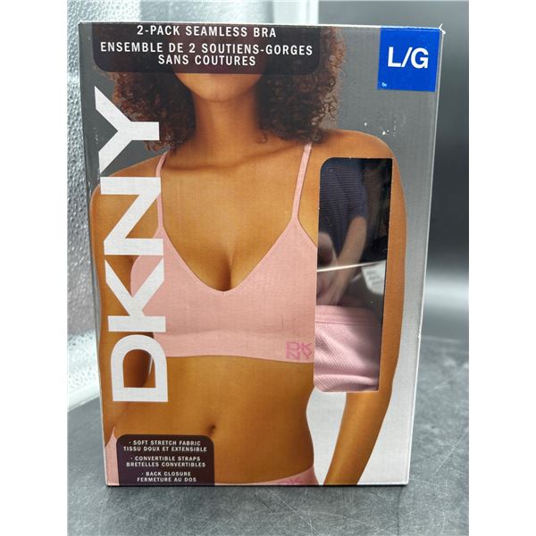 DKNY 2-Pack Seamless Bra, Size L/G, Convertible Straps
