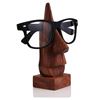 Image 1 : Wooden Eyeglass Spectacle Holder Handmade Nose Shaped Stand