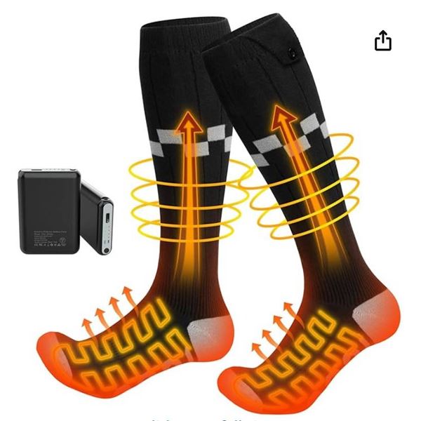 IKucheLife 7500mAh Heated Socks With Adjustable Temperature Control