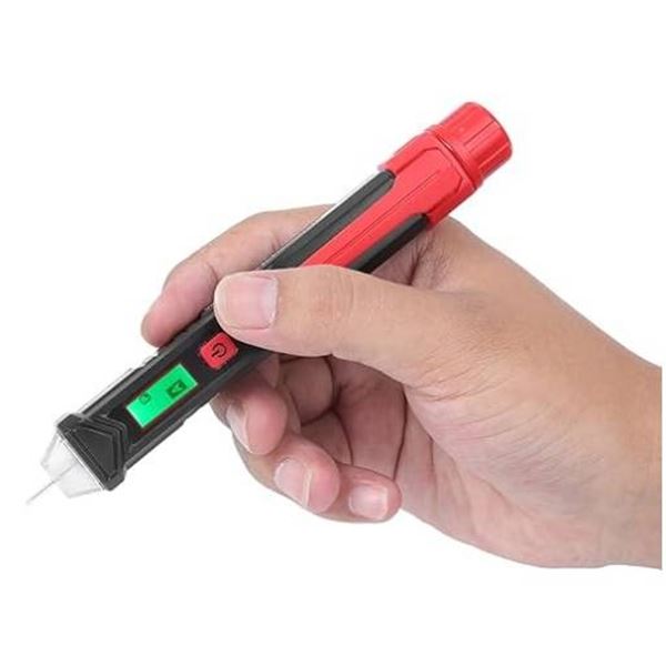Voltage Detector,HT100P Non 3 Phase Rotation Indicator AC Voltage Detector Pen Tester with Flashligh