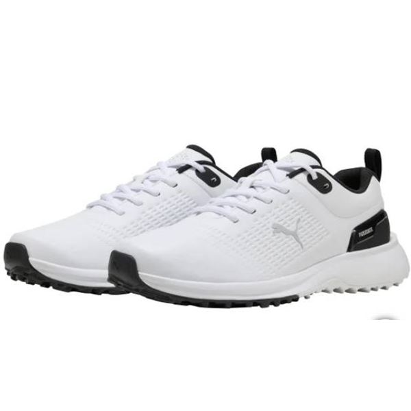 Puma Fusion Plus Golf Shoes, US Size 9, White/Black
