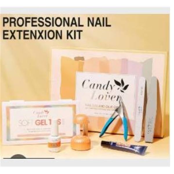 Candy Lover Nail Tips and Glue Gel Kit for Nail Extensions