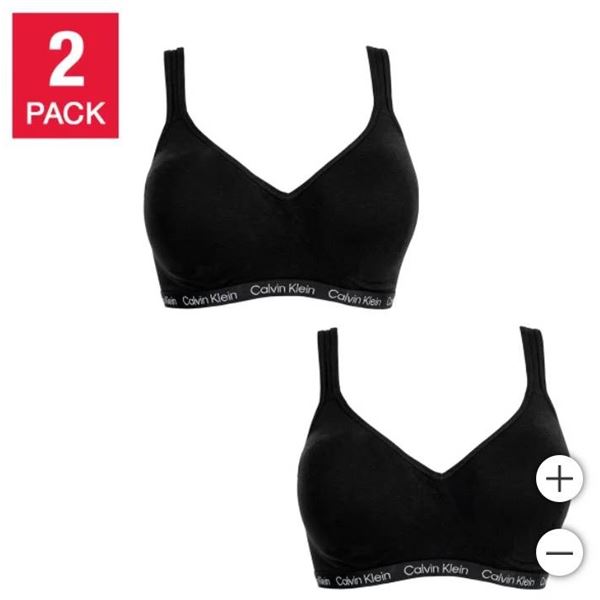 Calvin Klein Women’s Seamless Bralette, 2-pack Size XL