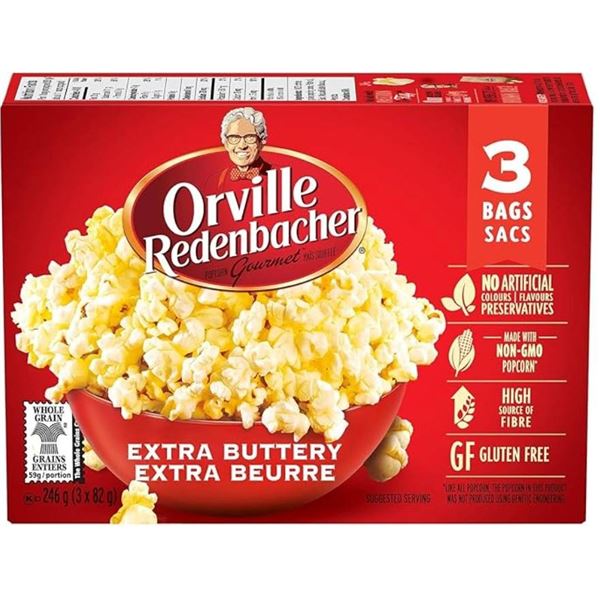 Orville Redenbacher Extra Buttery Popcorn Pack (4 Sets of 3 Bags Each)