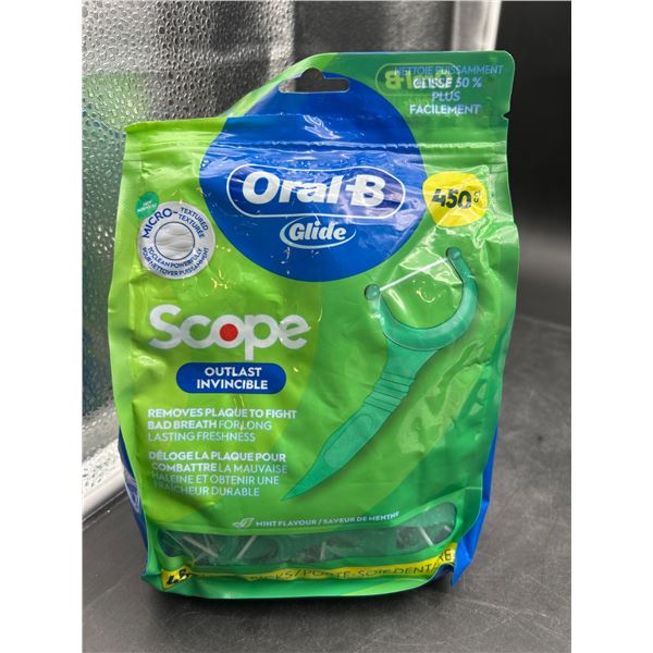 Oral-B Glide Scope Outlast Invincible 450 Floss Picks with Mint Flavor