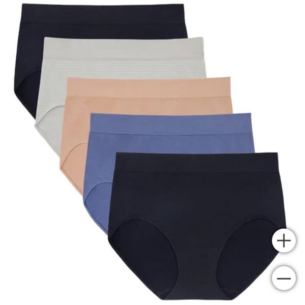 Jones New York Signature Seamless Brief Pack of 5 in Size M/M