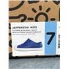 Image 3 : Native Jefferson Kids Shoes, Victoria Blue/Shell White, Size 7