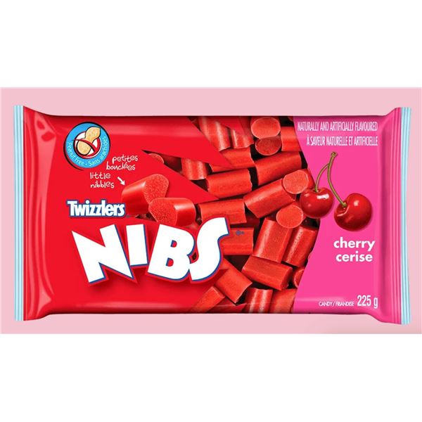 6 Twizzlers Nibs Cherry Candy 225g Each