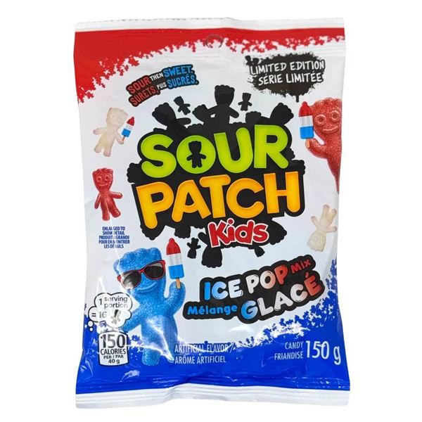 Sour Patch Kids Ice Pop Mix, 150g, Lot of 12 Packs