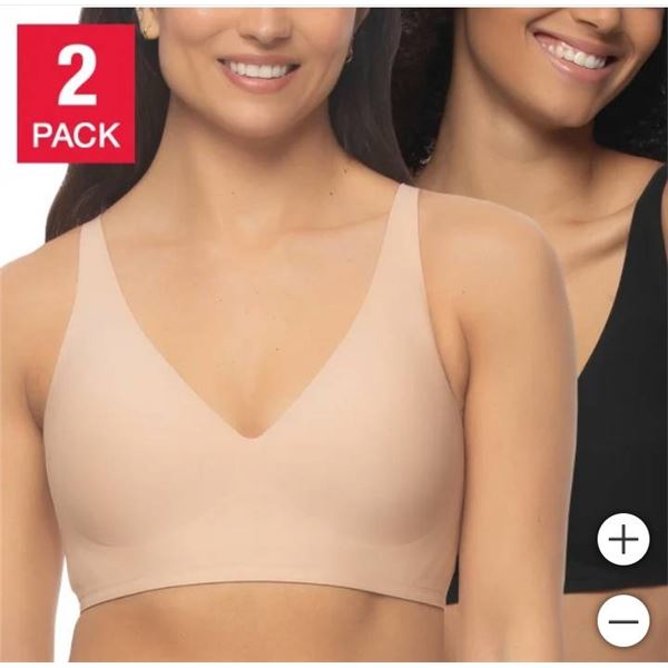 Buffalo David Bitton Wire-Free Seamless Bras 2-Pack, Size L/G