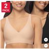 Image 1 : Buffalo David Bitton Wire-Free Seamless Bras 2-Pack, Size L/G