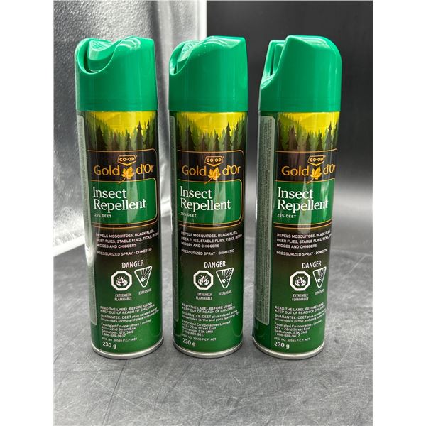 3 Gold d’Or Insect Repellent Sprays – 230g Each
