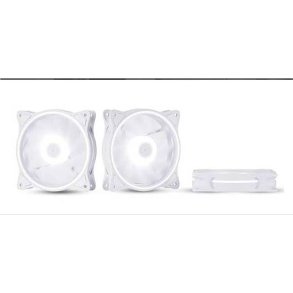 Heccooling WJN White Computer Fans – Pack of 3, 120x120x25mm, 12V DC